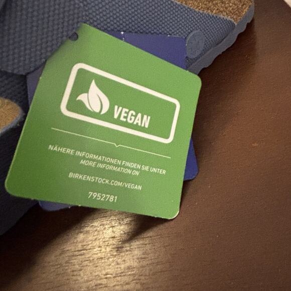 BIRKENSTOCK Arizona Vegan Textile Rivet Sandals EU 45 Mens 12 Women 14 Blue NWOB - Picture 10 of 16